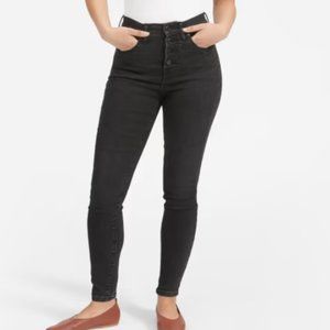 Everlane Authentic Stretch High-Rise Skinny Button Fly Jeans 26 Washed B…